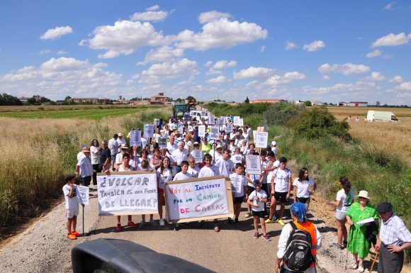Manifestación para el arreglo de la carretera